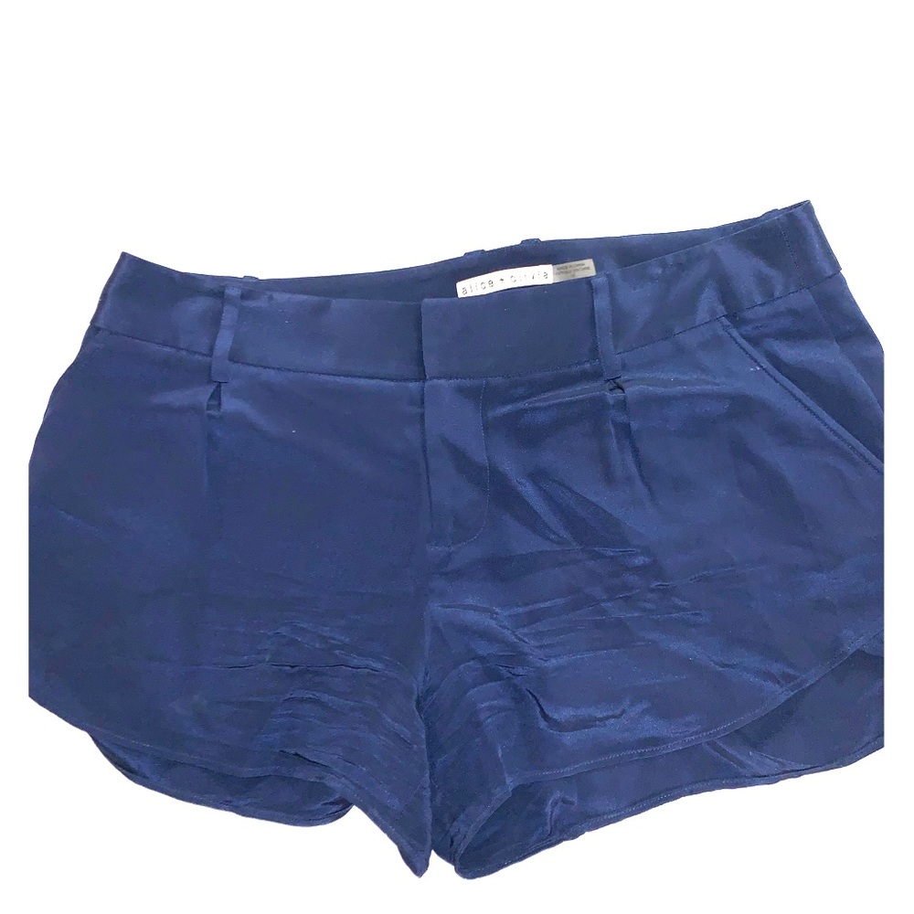 Alice + Olivia Blue silk shorts